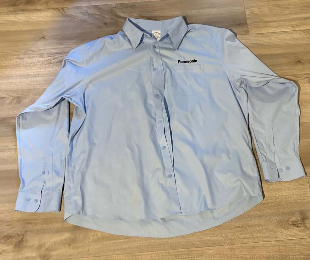 Brooks Brothers 1818 Wrinkle Free
Blue Panasonic Uniform Long Sleeve Shirt 2XL